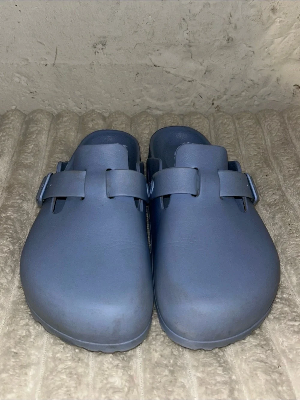 Birkenstock Light Blue Slip-On Clog with Adjustable Buckle - Men